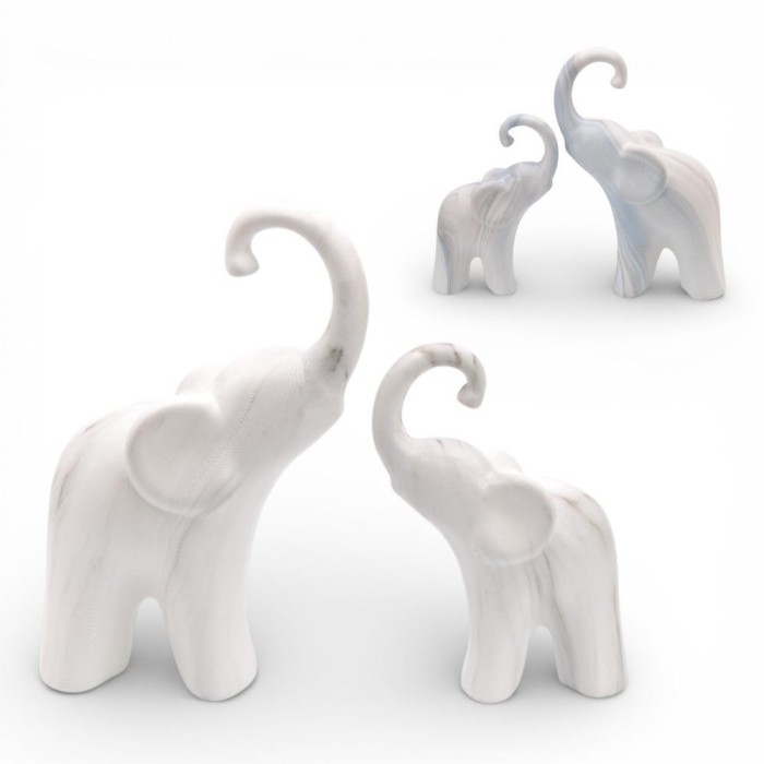 COPPIA ELEFANTI CERAMICA CM.16